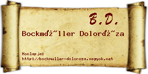 Bockmüller Doloróza névjegykártya